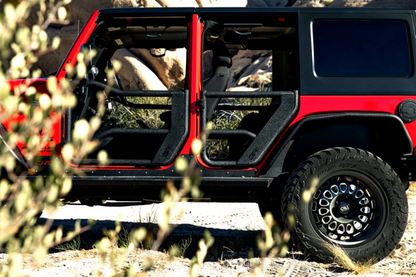 Body Armor 4x4 Tube Doors Rear Pair: Jeep Wrangler JK 2007-2018