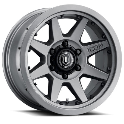 ICON 17x8.5 6x5.5 0mm Offset 4.75in BS Titanium Wheel | Ford Bronco (21-26) (21817858347TT)
