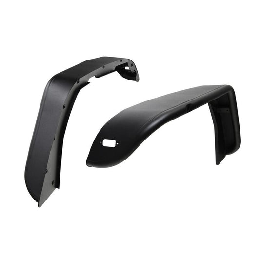Westin Textured Black Tube Fenders (FRONT): Jeep Wrangler (18-24) / Gladiator (20-24)