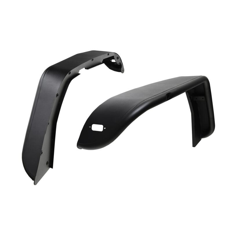 Westin Textured Black Tube Fenders (FRONT): Jeep Wrangler (18-24) / Gladiator (20-24)