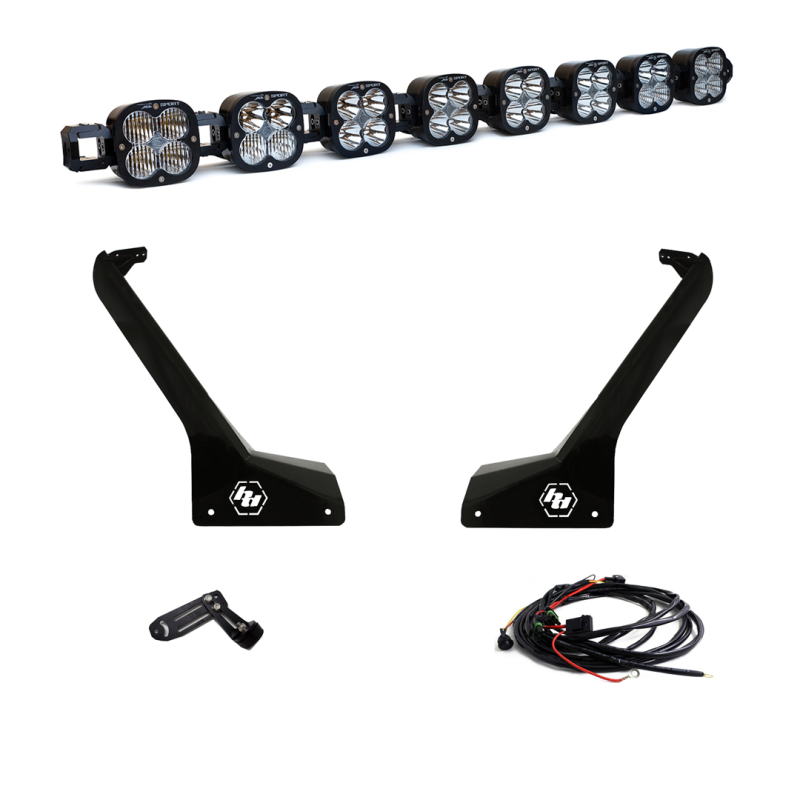 Baja Designs Roof Bar LED Light Kit: Jeep Wrangler (18-24) / Gladiator (20-24)