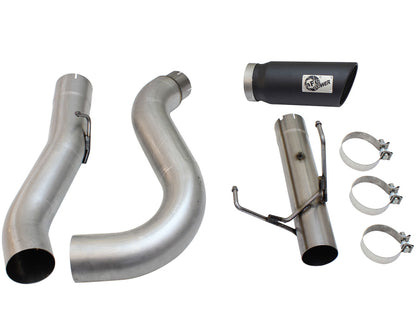 aFe Atlas 5" Aluminized Steel DPF-Back Exhaust Black Tip (REAR): RAM 2500 / 3500 2013-2018 6.7L Crew Cab