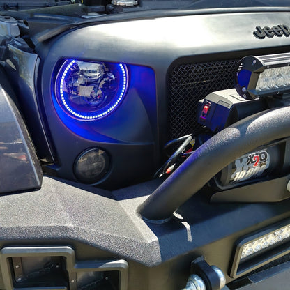 ORACLE Lighting High Powered ColorSHIFT 2.0 LED Headlights (FRONT): Jeep Wrangler (07-18) - Black
