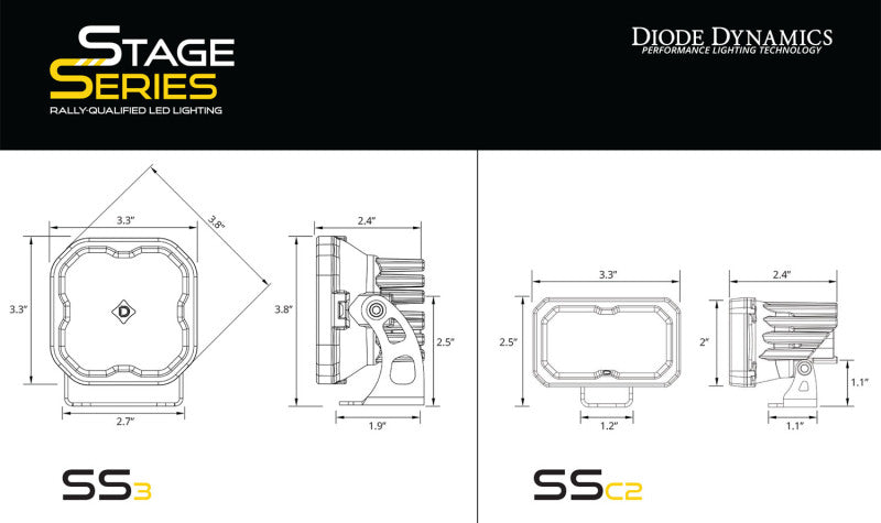 Diode Dynamics Ditch Light Brackets | Ford Ranger (19-26) (DD6582)