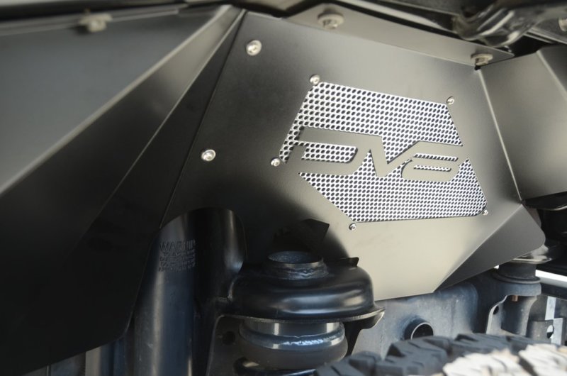DV8 Offroad Black Aluminum Inner Fender (FRONT): Jeep Wrangler JK 2007-2018