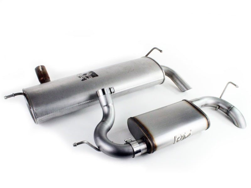 aFe MACH Force-Xp 2.5" Axle-Back Exhaust System Hi-Tuck (REAR): Jeep Wrangler JK 2007-2018 3.8/3.6L