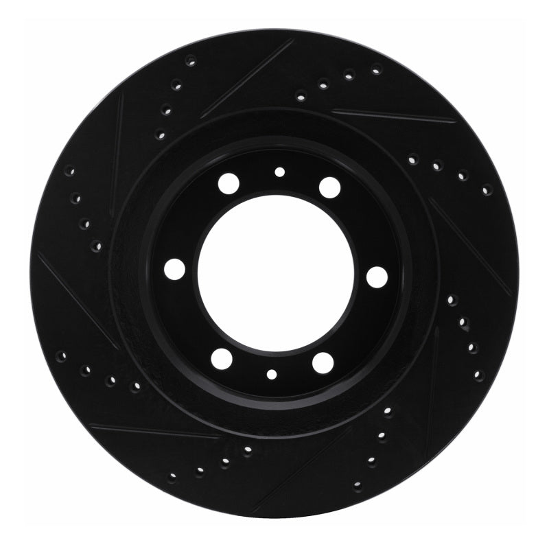 DFC 03-23 Toyota Tacoma Front Right Drilled & Slotted Black Brake Rotor | Toyota Tacoma / 4Runner (03-23)