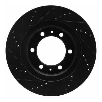DFC 03-23 Toyota Tacoma Front Right Drilled & Slotted Black Brake Rotor | Toyota Tacoma / 4Runner (03-23)
