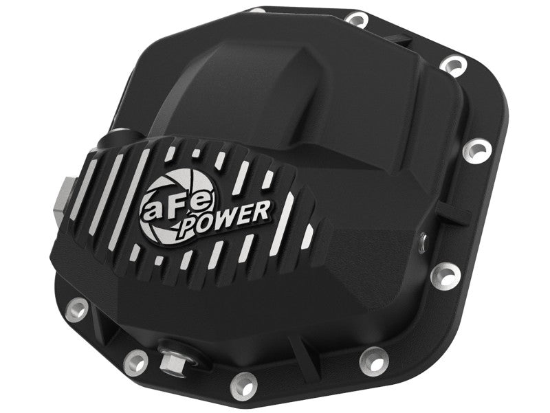 aFe Pro Series Front Diff Cover (FRONT) Black w/ Machined Fins: Jeep Gladiator 3.0L / 3.6L / Wrangler 2.0L / 3.0L / 3.6L (18-25) w/ Dana M210