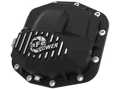 aFe Pro Series Front Diff Cover (FRONT) Black w/ Machined Fins: Jeep Gladiator 3.0L / 3.6L / Wrangler 2.0L / 3.0L / 3.6L (18-25) w/ Dana M210