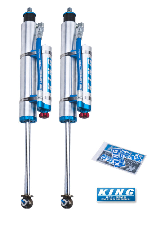 King Shocks Front 2.5 Dia Piggy Hose Reservoir Shock w/ Adjuster (FRONT): Jeep Wrangler (07-18)