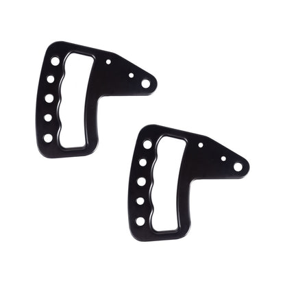 Rugged Ridge Black Aluminum Cross Drilled Grab Handles (FRONT): Jeep Wrangler (07-18)