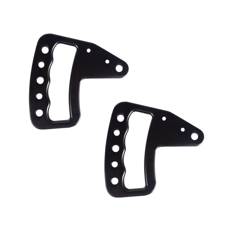 Rugged Ridge Black Aluminum Cross Drilled Grab Handles (FRONT): Jeep Wrangler (07-18)