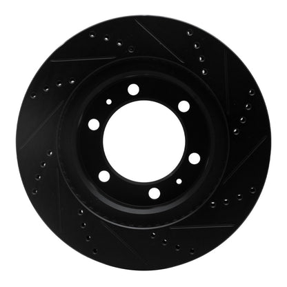 DFC Front Left Drilled & Slotted Black Brake Rotor | Toyota 4Runner (03-23) (633-76128L)