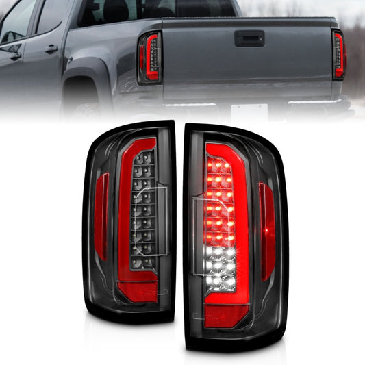 ANZO LED Tail Light w/ Red Lightbar Black Chevy Colorado 15-21 (311432)