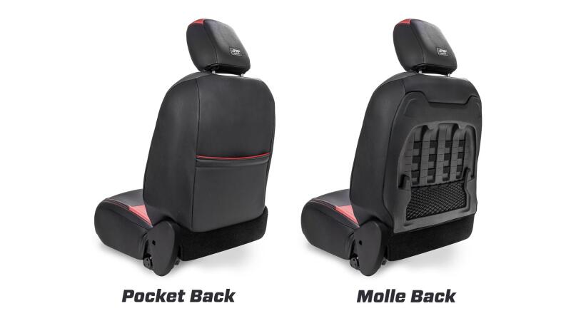 PRP Seats Front Seat Covers (PAIR): Jeep Wrangler JL / Gladiator JT 2018-2026 - All Black