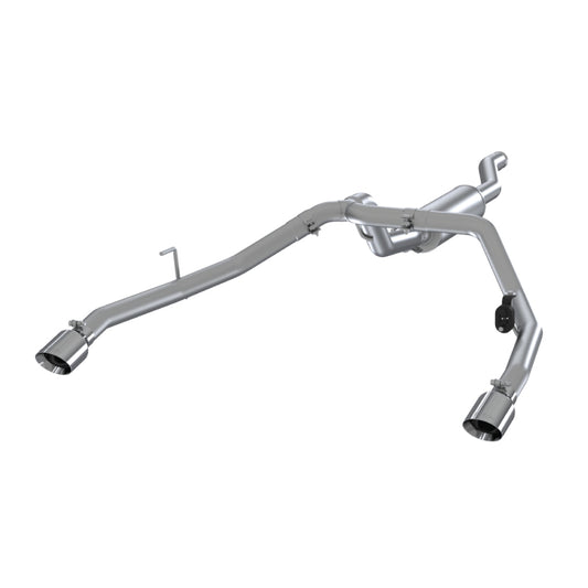 MBRP PRO Series 2.5" Dual Cat-Back Exhaust (REAR): Jeep Gladiator JT 2020-2024 3.6L SS