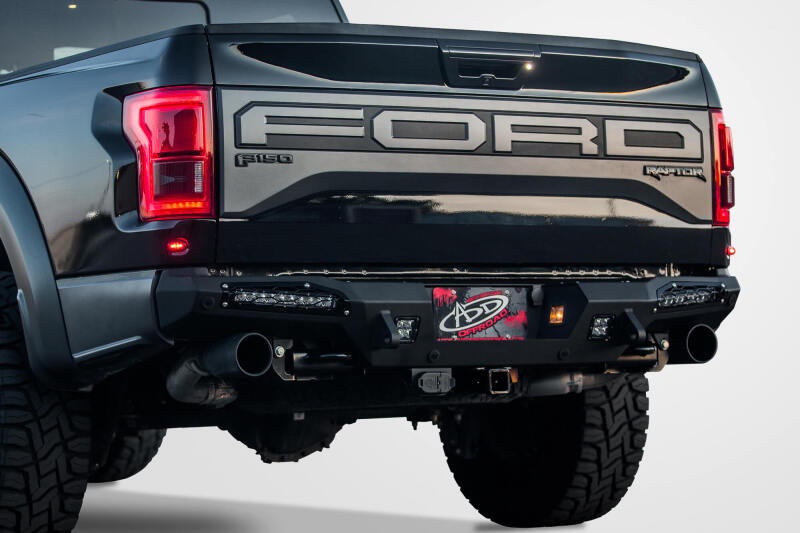 Addictive Desert Designs HoneyBadger Rear Bumper w/ 10in SR LED Mounts | Ford F-150 Raptor (17-20)