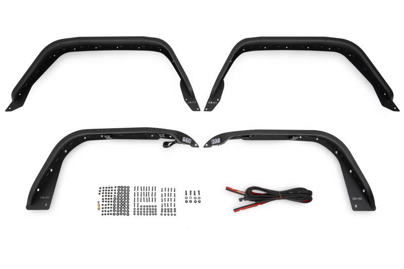 DV8 Offroad Slim Steel Fender Flares: Fits Most Jeep Wrangler / Gladiator Models (2018-2026)