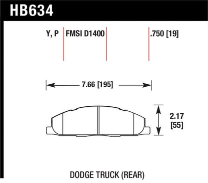 Hawk Performance LTS Brake Pads (REAR): Dodge Ram 2500 / Ram 3500 (09-10)