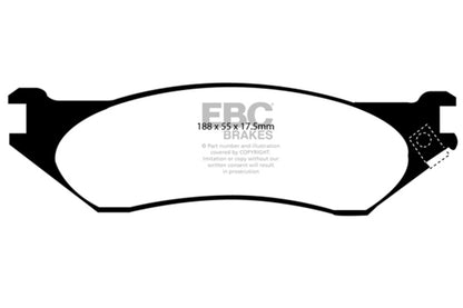 EBC Ultimax2 Front Brake Pads | 98-02 Dodge B150 B1500 Cargo 1500 Van 1/2 Ton
