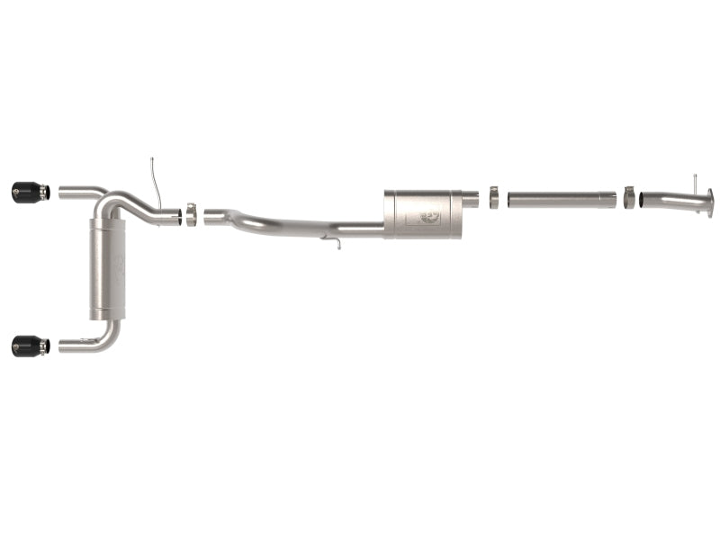 aFe Vulcan 3in to 2.5in SS Black Cat-Back Exhaust | Ford Bronco (21-22) (49-33138-B)