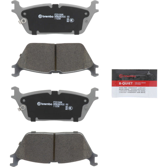 Brembo OE NAO Brake Pad (REAR): Fits Ram / Jeep (19-24) w/ Shims