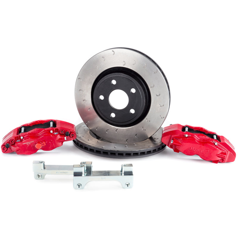 Alcon 2007+ Jeep JK 350x32mm Rotors 4-Piston Red Calipers Front Brake Upgrade Kit | Jeep JK (BKF5459AX02)