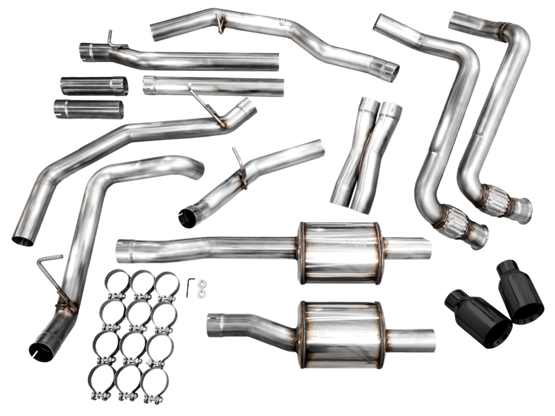 AWE Tuning 0FG Catback Exhaust Diamond Black Tips (REAR): Ram 1500 2025 3.0L Hurricane