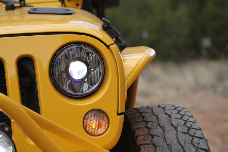 KC HiLiTES 7" Gravity LED Pro DOT Headlight (F&R): Jeep Wrangler JK 2007-2018