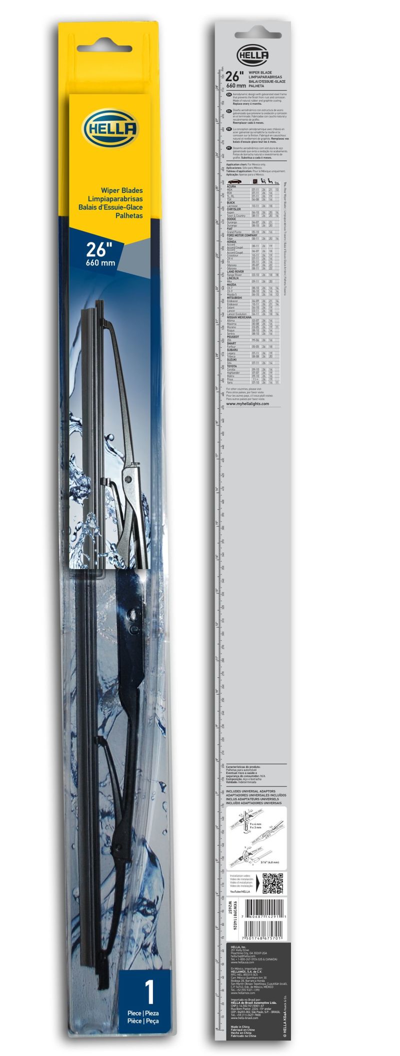 Hella 26in Standard Wiper Blade | Lexus GX460 (10-23) (9XW398114026)