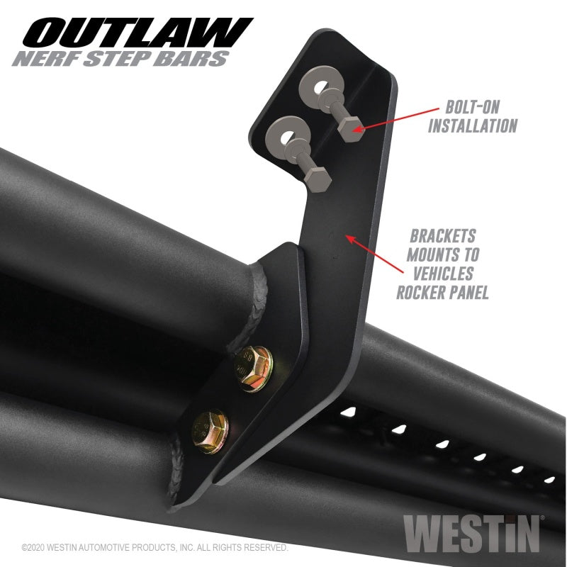 Westin Textured Black Nerf Step Bars: Jeep Gladiator 2020-2024