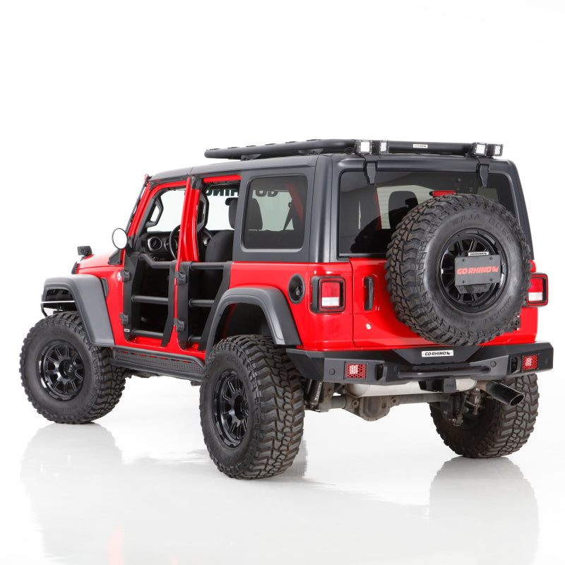 Go Rhino Rockline Body Mount Spare Tire Carrier: Jeep Wrangler (07-26)