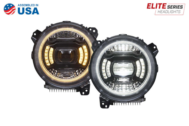 Diode Dynamics Elite Max LED Headlights: Jeep Wrangler JL / Gladiator JT 2018-26