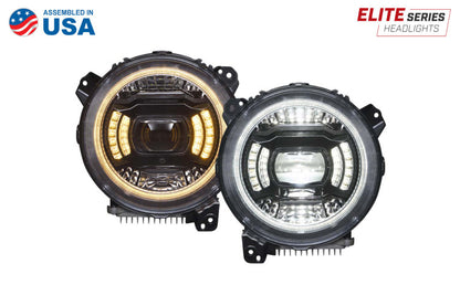 Diode Dynamics Elite Max LED Headlights: Jeep Wrangler JL / Gladiator JT 2018-26