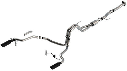 Borla 5.0L 2dr RC SB (122.8 WB) XL/XLT 3/2.25 SRE Cat-Back ATAK Black Chrome Tips | Ford F-150 (21) (140869BC)