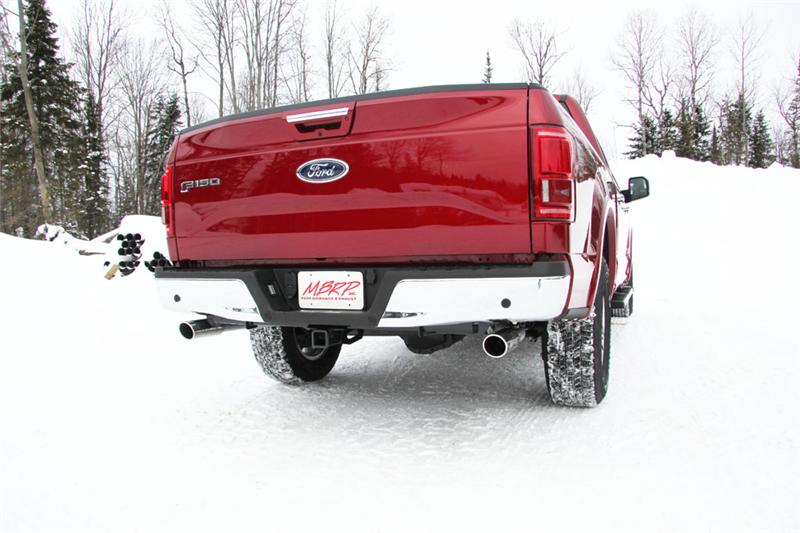 MBRP 3in Cat-Back Dual Split Rear Exit Black Exhaust System | Ford F-150 5.0L (15) (S5258BLK)