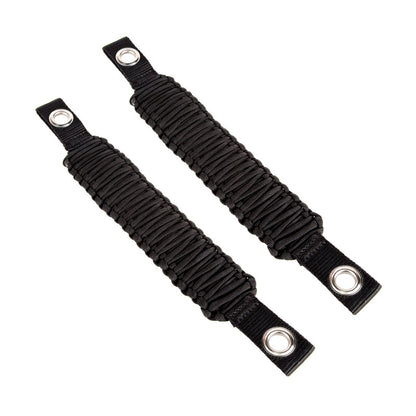 Rugged Ridge Paracord A-Pillar & Seat Mount Grab Handle (PAIR): Jeep Wrangler (07-18) - Black