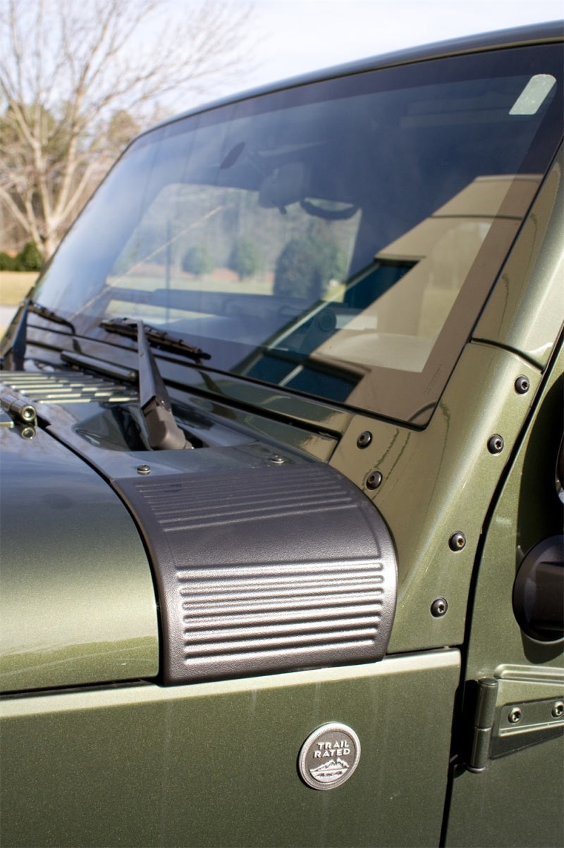 Rugged Ridge Ribbed Cowl Body Armor (Pair) (FRONT): Jeep Wrangler JK 2007-2018