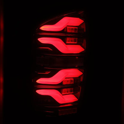 AlphaRex LUXX-Series LED Tail Lights Black-Red | Toyota Tacoma (16-23) (680000)