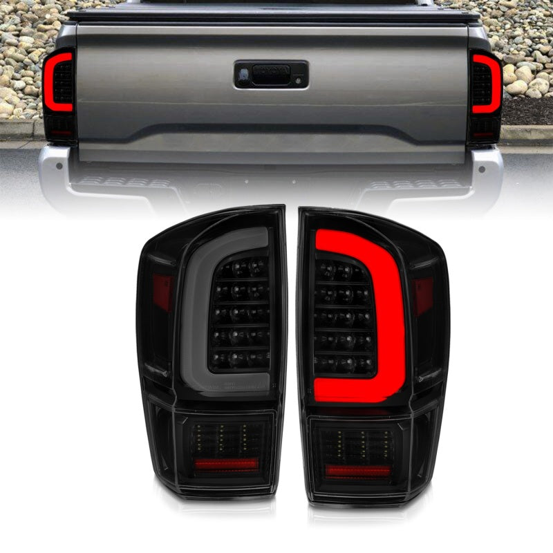 ANZO 16-21 Toyota Tacoma LED Tail Lights w/ Light Bar & Smoke Lens | Toyota Tacoma (16-23) (311401)