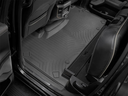 WeatherTech FloorLiner Rear Floor Mats (REAR): Ram 1500 (19-24) Crew Cab w/ Storage - Black