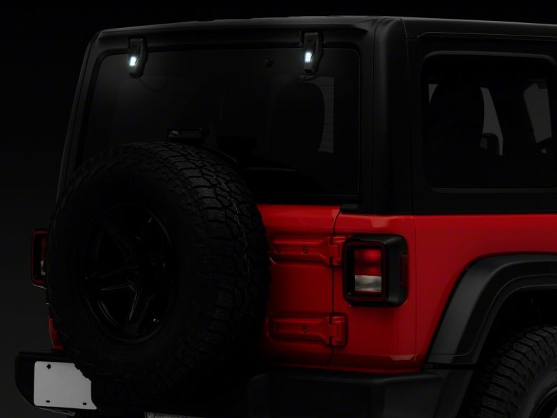 Raxiom 18-23 Axial Series Rear Window Glass Hinge LED Lights | Jeep Wrangler JL (18-25) (J155993-JL)