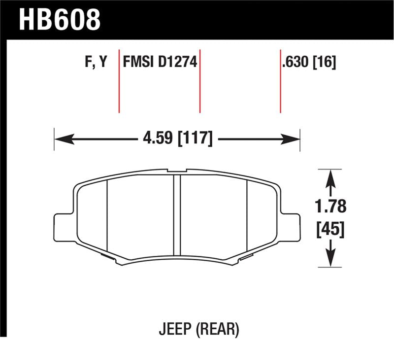 Hawk Performance LTS Rear Brake Pads (REAR): Jeep Wrangler JK 2007-18