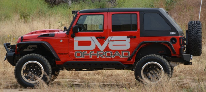 DV8 Offroad Metal Heat Dispersion Hood: Jeep Wrangler JK 2007-2018 w/ Primer Black