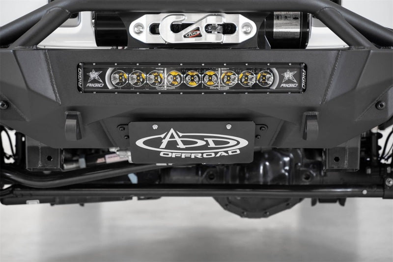 Addictive Desert Designs Front License Plate Bracket: Jeep Wrangler / Gladiator (07-23)