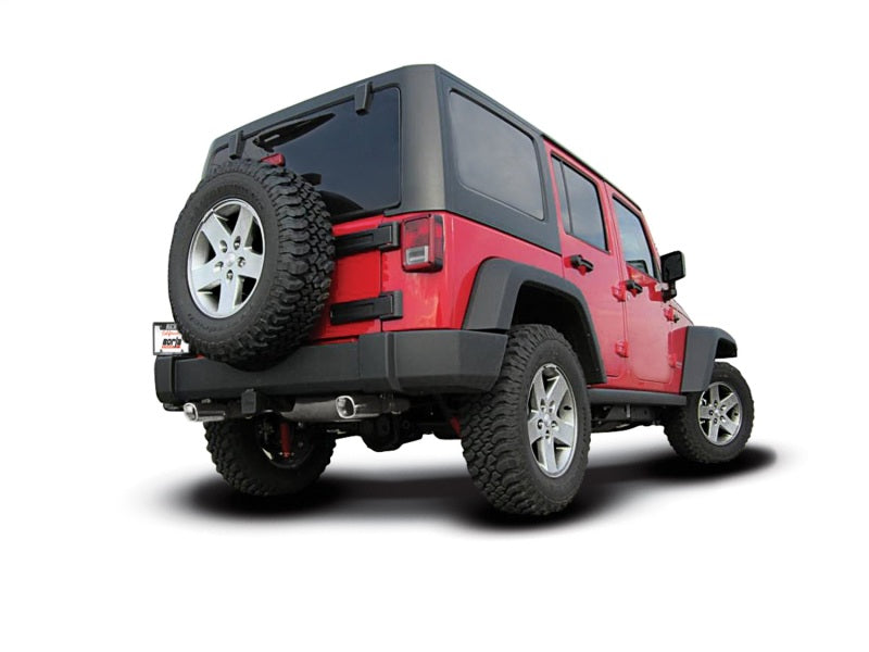 Borla Touring Axle-Back Exhaust System (Polished Tips): Jeep Wrangler JK 3.6L V6 2012 - 2018