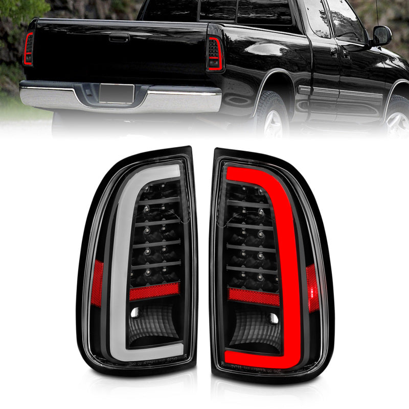 ANZO LED Tail Light Assembly w/ Light Bar Black Housing Clear Lens | Toyota Tundra (00-06) (311411)