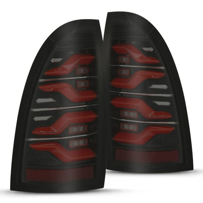 AlphaRex LUXX-Series LED Tail Lights Black-Red | Toyota Tacoma (05-15) (680070)
