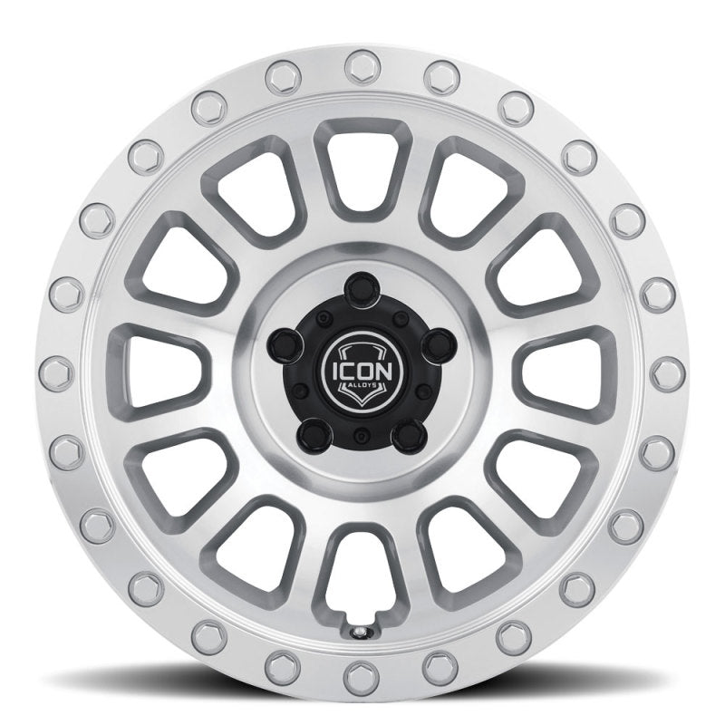 ICON 17 X 8.5 6 X 5.5 0mm Offset 4.75in BS Silver Machined | Ford Bronco (21-26) (8017858347SM)